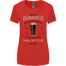 Hellow Darkness My Old Friend Funny Alcohol Womens Wider Cut T-Shirt Red