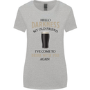 Hellow Darkness My Old Friend Funny Alcohol Womens Wider Cut T-Shirt Sports Grey
