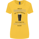 Hellow Darkness My Old Friend Funny Alcohol Womens Wider Cut T-Shirt Yellow