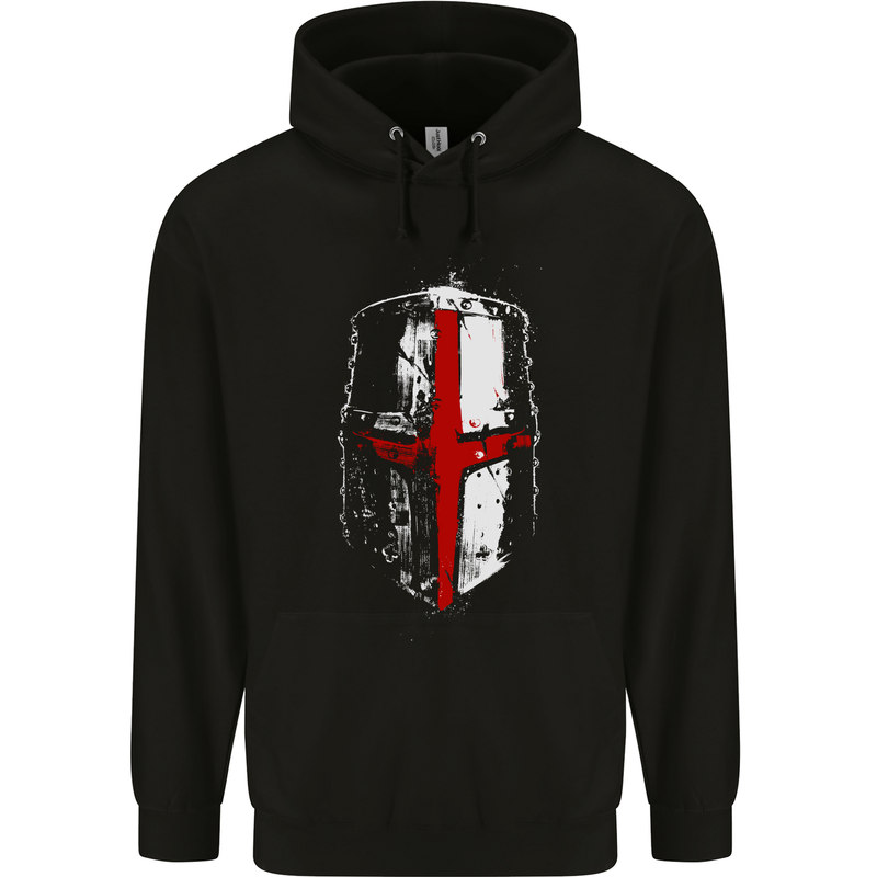 Helmet Gym England Flag St Georges Day Childrens Kids Hoodie Black