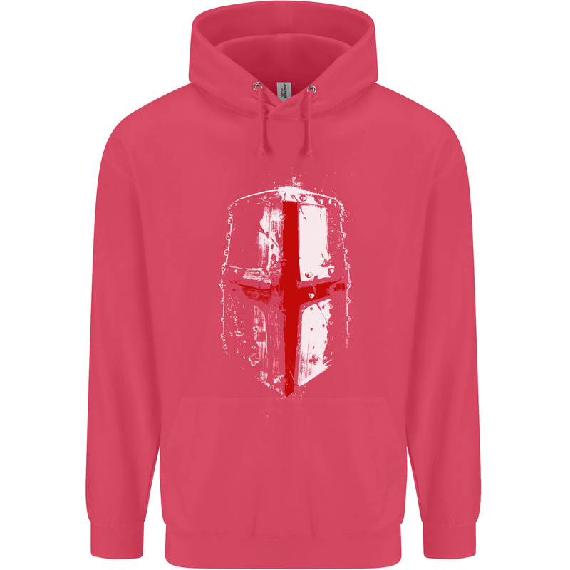 Helmet Gym England Flag St Georges Day Childrens Kids Hoodie Heliconia