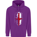 Helmet Gym England Flag St Georges Day Childrens Kids Hoodie Purple
