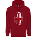 Helmet Gym England Flag St Georges Day Childrens Kids Hoodie Red