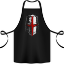 Helmet Gym England Flag St Georges Day Cotton Apron 100% Organic Black