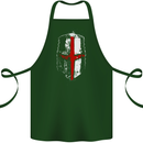 Helmet Gym England Flag St Georges Day Cotton Apron 100% Organic Forest Green