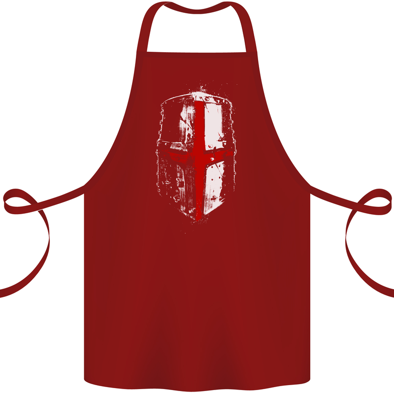 Helmet Gym England Flag St Georges Day Cotton Apron 100% Organic Maroon