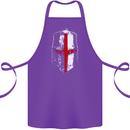 Helmet Gym England Flag St Georges Day Cotton Apron 100% Organic Purple