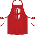 Helmet Gym England Flag St Georges Day Cotton Apron 100% Organic Red