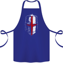 Helmet Gym England Flag St Georges Day Cotton Apron 100% Organic Royal Blue