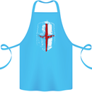 Helmet Gym England Flag St Georges Day Cotton Apron 100% Organic Turquoise
