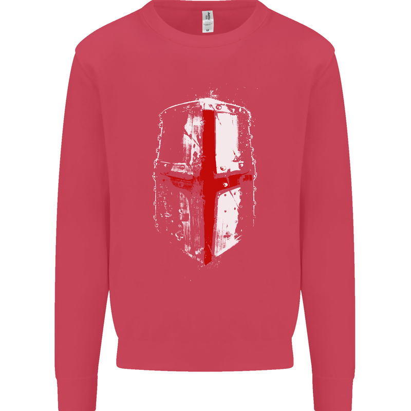 Helmet Gym England Flag St Georges Day Kids Sweatshirt Jumper Heliconia