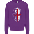 Helmet Gym England Flag St Georges Day Kids Sweatshirt Jumper Purple