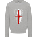 Helmet Gym England Flag St Georges Day Kids Sweatshirt Jumper Sports Grey