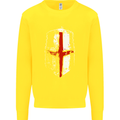 Helmet Gym England Flag St Georges Day Kids Sweatshirt Jumper Yellow