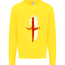 Helmet Gym England Flag St Georges Day Kids Sweatshirt Jumper Yellow