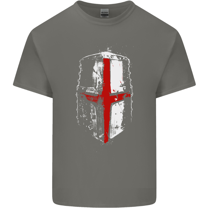 Helmet Gym England Flag St Georges Day Kids T-Shirt Childrens Charcoal
