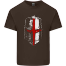 Helmet Gym England Flag St Georges Day Kids T-Shirt Childrens Chocolate