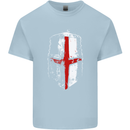 Helmet Gym England Flag St Georges Day Kids T-Shirt Childrens Light Blue