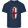 Helmet Gym England Flag St Georges Day Kids T-Shirt Childrens Navy Blue