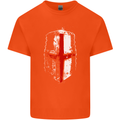 Helmet Gym England Flag St Georges Day Kids T-Shirt Childrens Orange