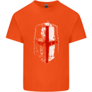 Helmet Gym England Flag St Georges Day Kids T-Shirt Childrens Orange