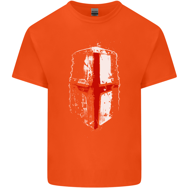 Helmet Gym England Flag St Georges Day Kids T-Shirt Childrens Orange