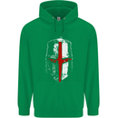 Helmet Gym England Flag St Georges Day Mens 80% Cotton Hoodie Irish Green