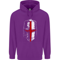 Helmet Gym England Flag St Georges Day Mens 80% Cotton Hoodie Purple