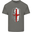 Helmet Gym England Flag St Georges Day Mens Cotton T-Shirt Tee Top Charcoal