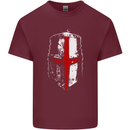 Helmet Gym England Flag St Georges Day Mens Cotton T-Shirt Tee Top Maroon