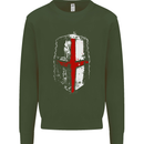 Helmet Gym England Flag St Georges Day Mens Sweatshirt Jumper Forest Green