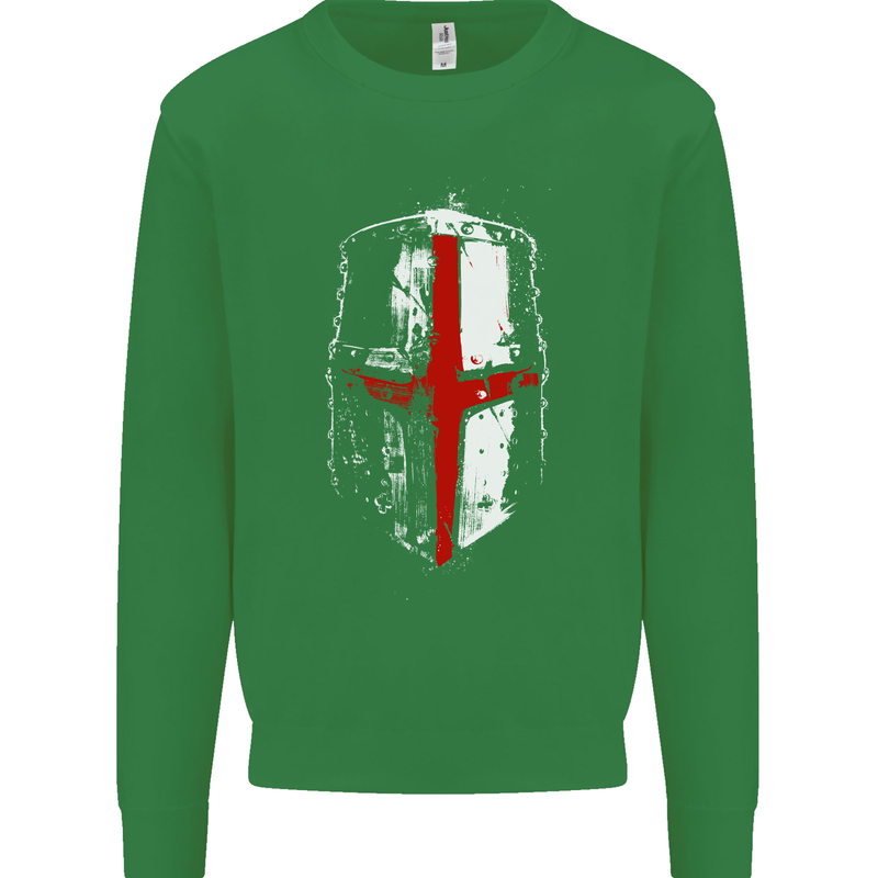 Helmet Gym England Flag St Georges Day Mens Sweatshirt Jumper Irish Green