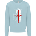 Helmet Gym England Flag St Georges Day Mens Sweatshirt Jumper Light Blue
