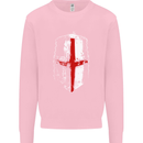 Helmet Gym England Flag St Georges Day Mens Sweatshirt Jumper Light Pink