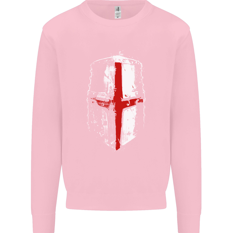 Helmet Gym England Flag St Georges Day Mens Sweatshirt Jumper Light Pink