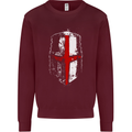 Helmet Gym England Flag St Georges Day Mens Sweatshirt Jumper Maroon