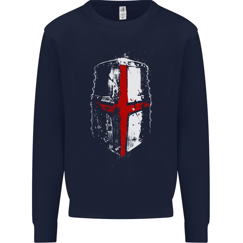 Helmet Gym England Flag St Georges Day Mens Sweatshirt Jumper Navy Blue