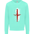 Helmet Gym England Flag St Georges Day Mens Sweatshirt Jumper Peppermint