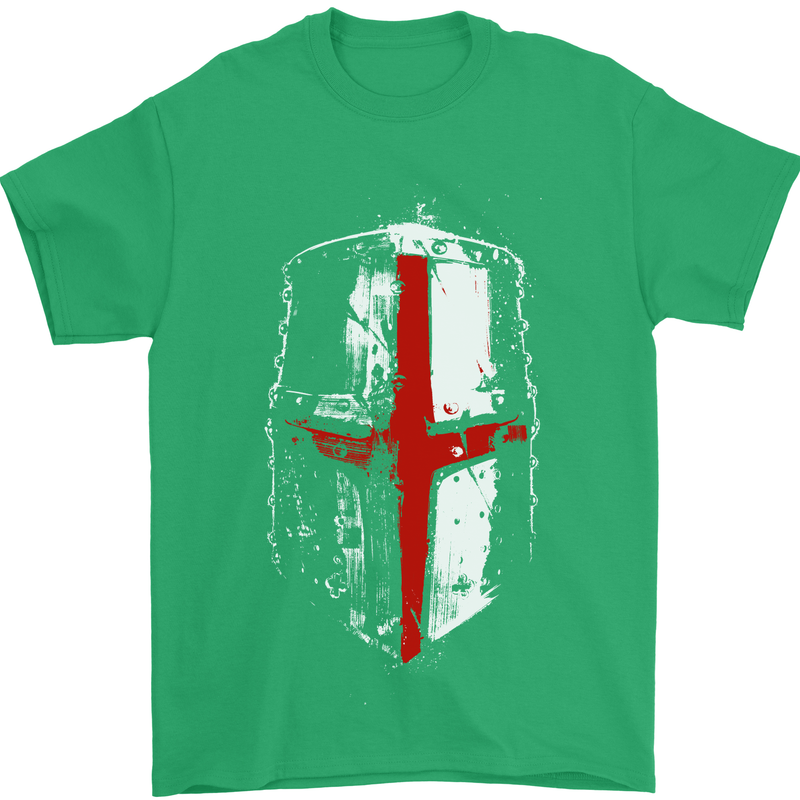 Helmet Gym England Flag St Georges Day Mens T-Shirt Cotton Gildan Irish Green