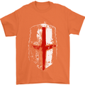 Helmet Gym England Flag St Georges Day Mens T-Shirt Cotton Gildan Orange