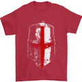 Helmet Gym England Flag St Georges Day Mens T-Shirt Cotton Gildan Red