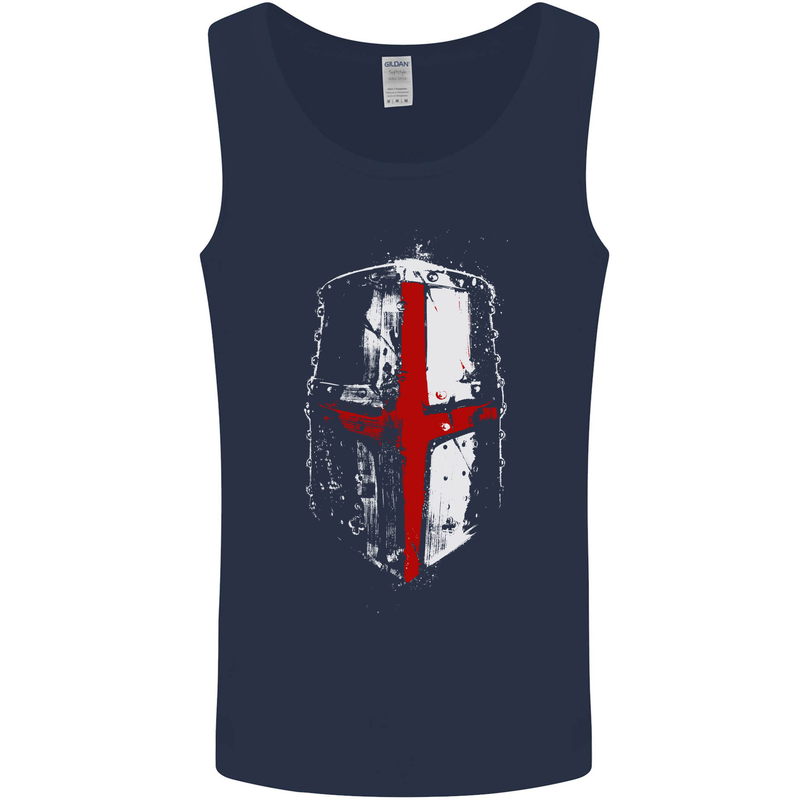 Helmet Gym England Flag St Georges Day Mens Vest Tank Top Navy Blue