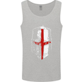 Helmet Gym England Flag St Georges Day Mens Vest Tank Top Sports Grey