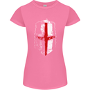Helmet Gym England Flag St Georges Day Womens Petite Cut T-Shirt Azalea