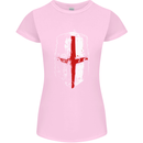 Helmet Gym England Flag St Georges Day Womens Petite Cut T-Shirt Light Pink