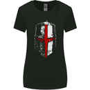 Helmet Gym England Flag St Georges Day Womens Wider Cut T-Shirt Black