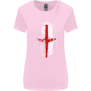 Helmet Gym England Flag St Georges Day Womens Wider Cut T-Shirt Light Pink