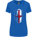 Helmet Gym England Flag St Georges Day Womens Wider Cut T-Shirt Royal Blue