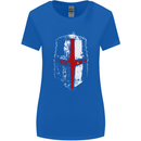 Helmet Gym England Flag St Georges Day Womens Wider Cut T-Shirt Royal Blue