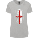 Helmet Gym England Flag St Georges Day Womens Wider Cut T-Shirt Sports Grey